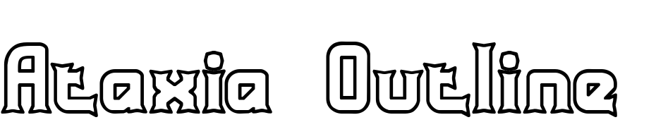 Ataxia Outline (BRK) Font Download Free